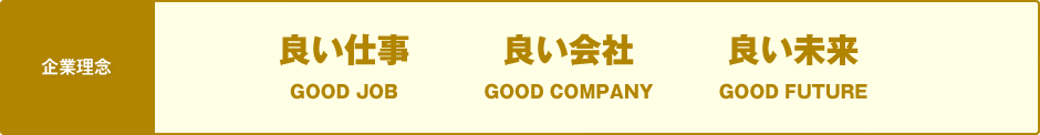 企業理念　良い仕事　良い会社　良い未来